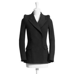 MAISON MARTIN MARGIELA H&M 2012 Re-Edition Black Wool Narrow Shoulder Jacket 36